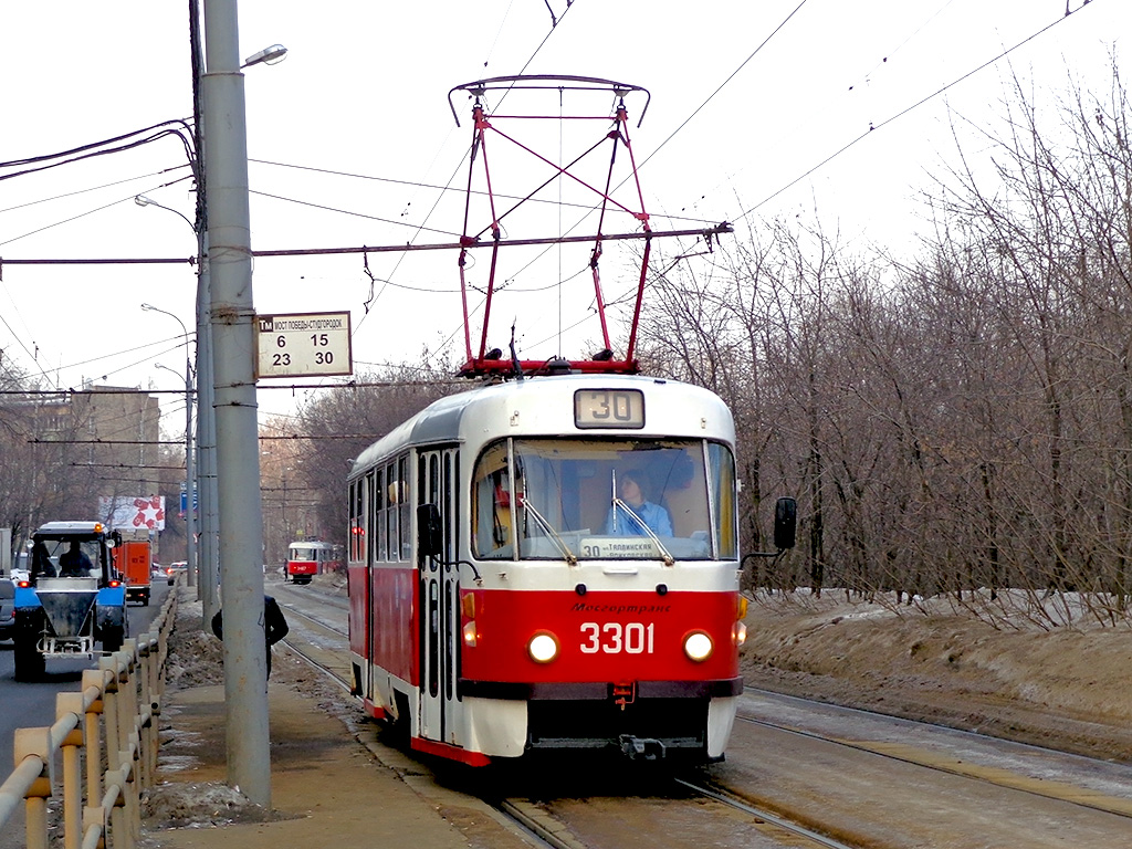 Москва, Tatra T3SU № 3301