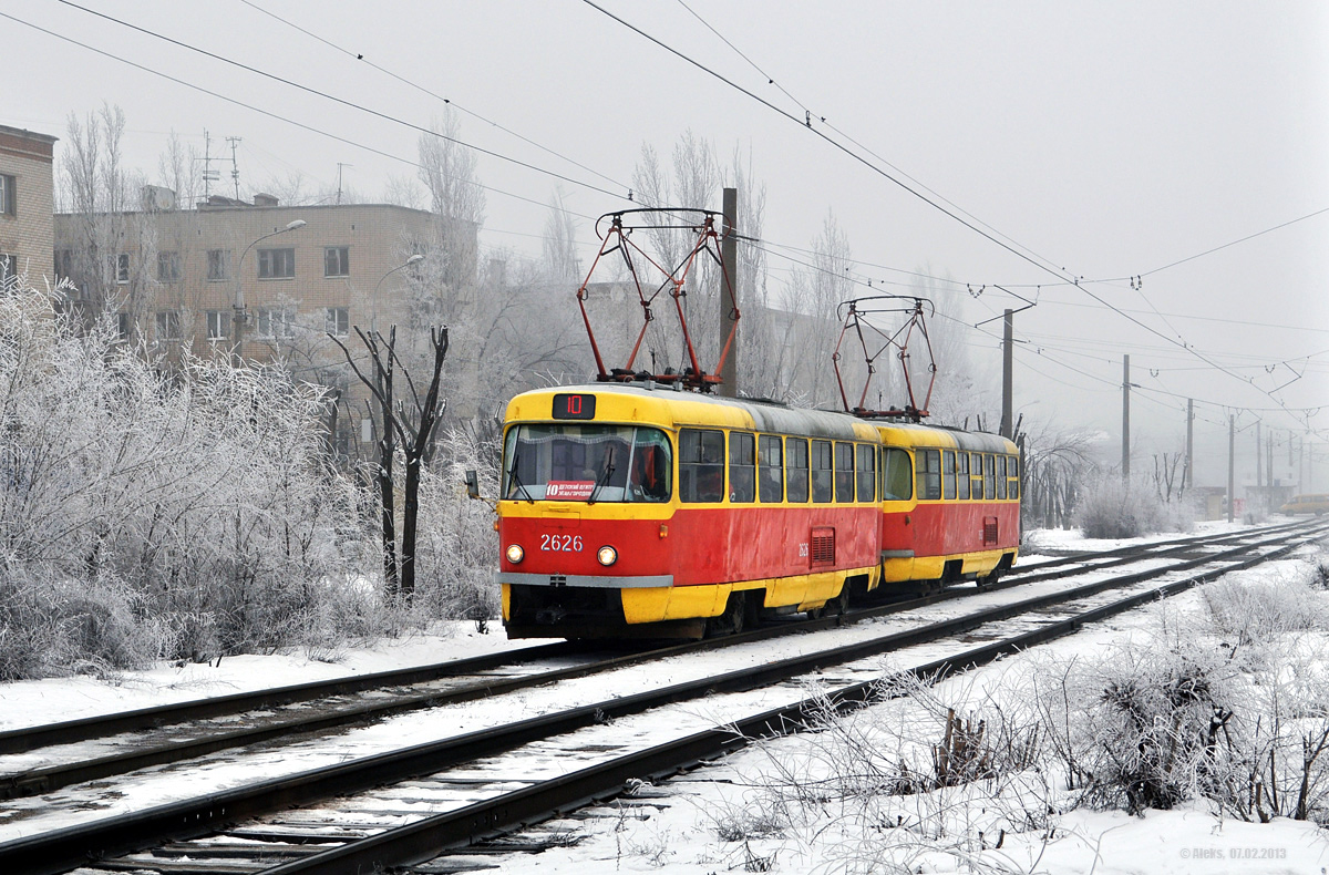 Волгоград, Tatra T3SU (двухдверная) № 2626; Волгоград, Tatra T3SU (двухдверная) № 2627 Волгоград, Tatra T3SU (двухдверная) № 2626; Волгоград, Tatra T3SU (двухдверная) № 2627