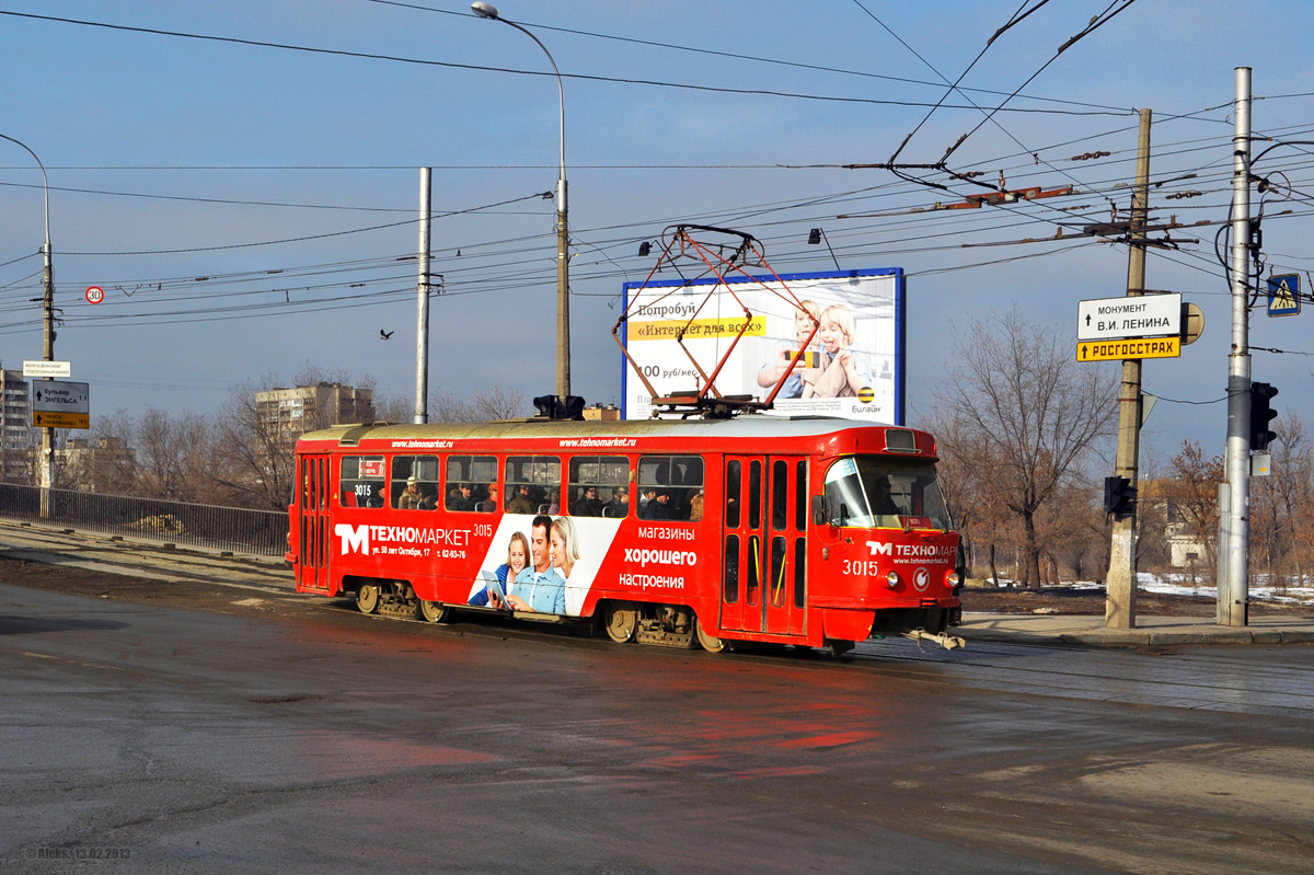 Волгоград, Tatra T3SU (двухдверная) № 3015