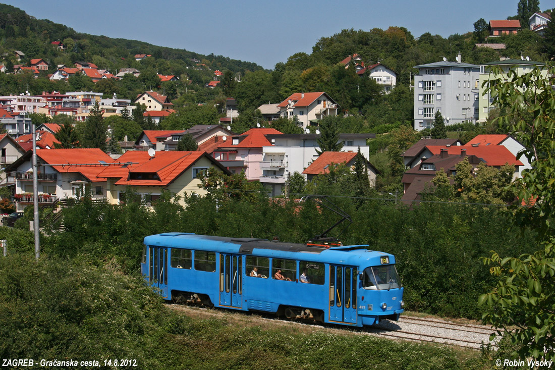 Загреб, Tatra T4YU № 421