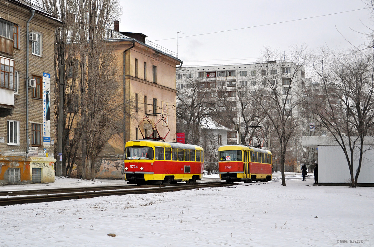 Волгоград, Tatra T3SU № 5724; Волгоград, Tatra T3SU (двухдверная) № 5468