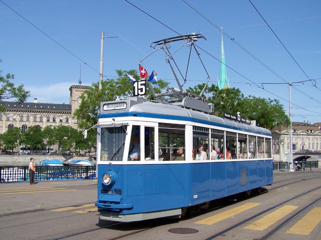Цюрих, SWS/BBC Ce 4/4 "Pedaler" № 1530; Цюрих — 40-летие клуба TMZ, открытие музея Burgwies
