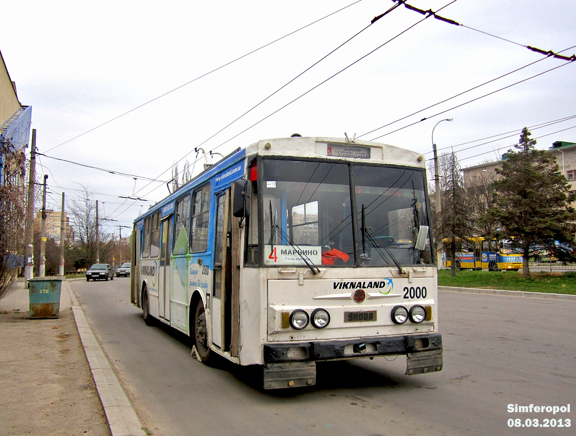 Крымский троллейбус, Škoda 14Tr02/6 № 2000