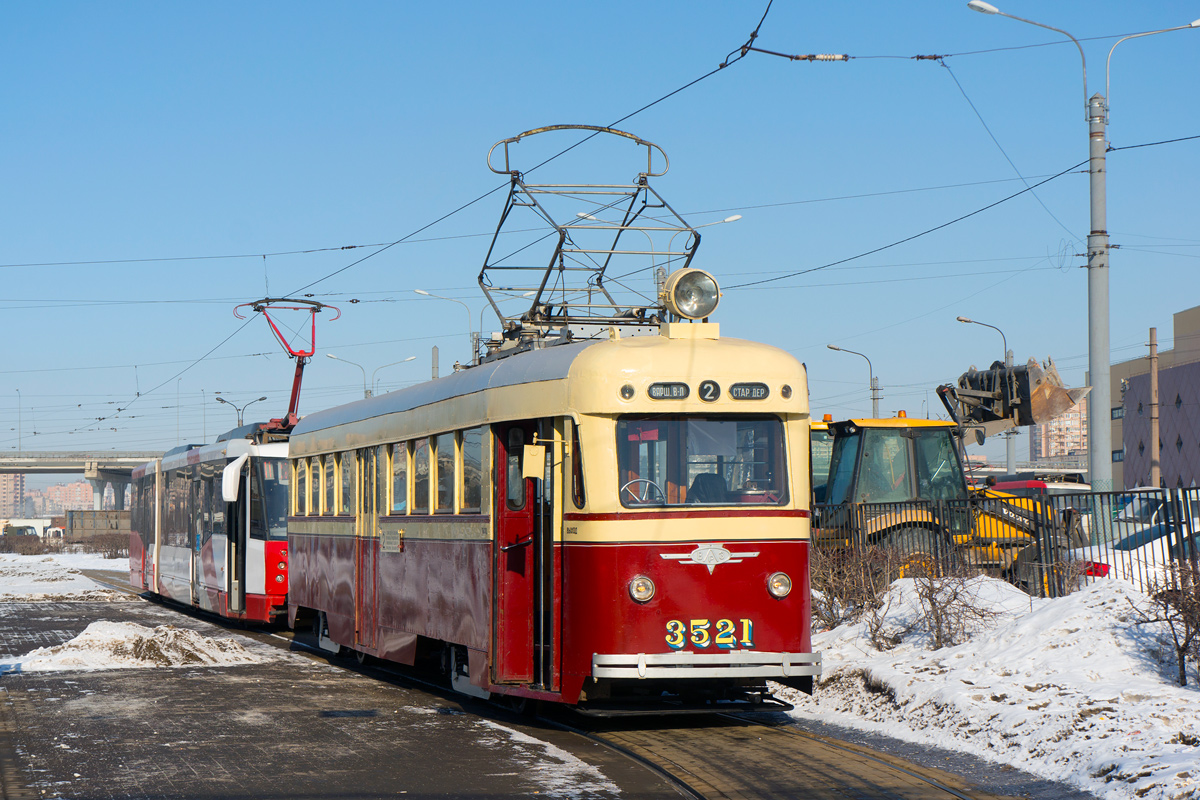 Санкт-Петербург, ЛМ-47 № 3521; Санкт-Петербург — Заказная поездка на ЛМ-47 № 3521 в честь дня рождения Григория Егорова — 10.03.2013