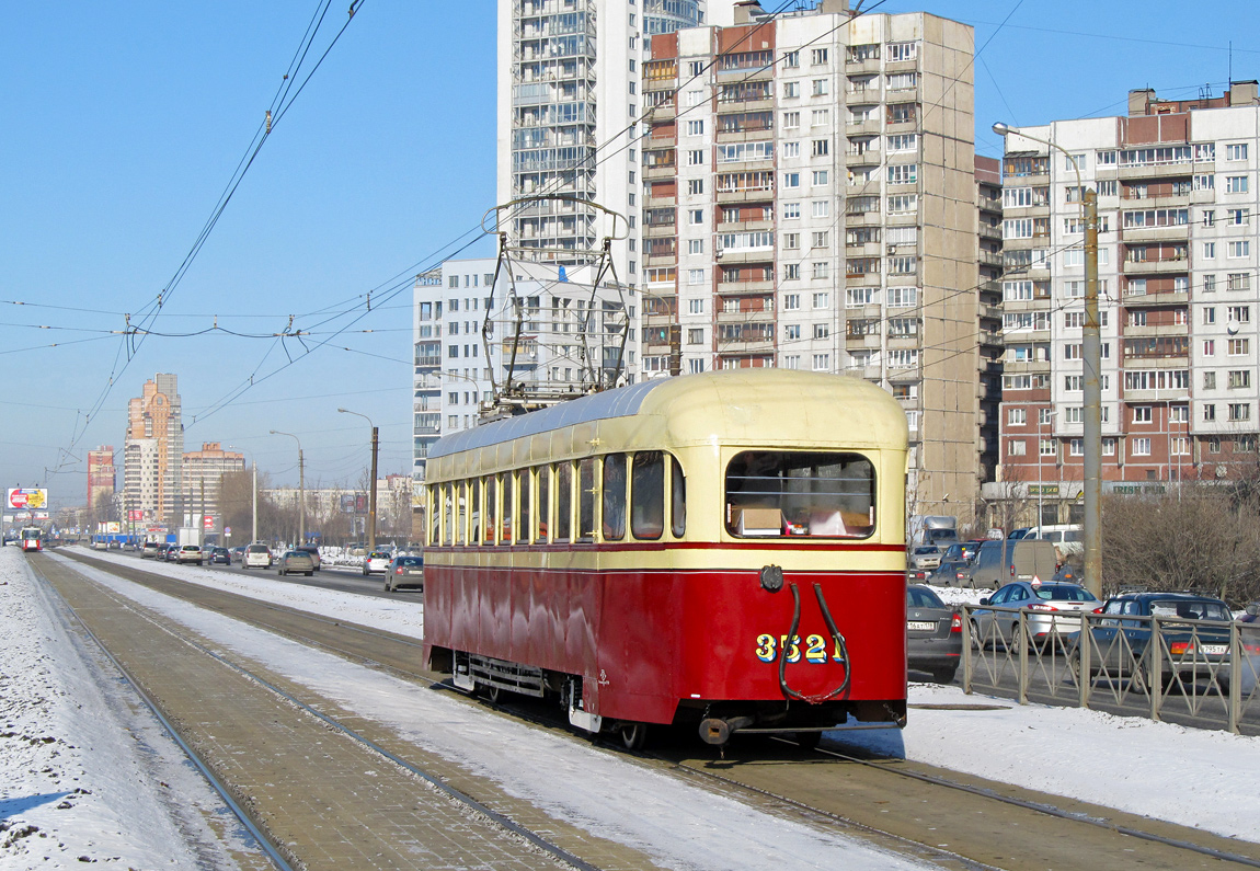 Санкт-Петербург, ЛМ-47 № 3521; Санкт-Петербург — Заказная поездка на ЛМ-47 № 3521 в честь дня рождения Григория Егорова — 10.03.2013