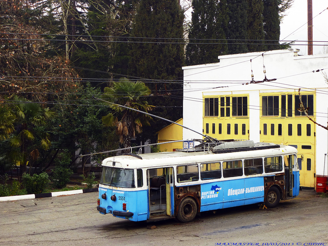 Крымский троллейбус, Škoda 9Tr21 № 5551