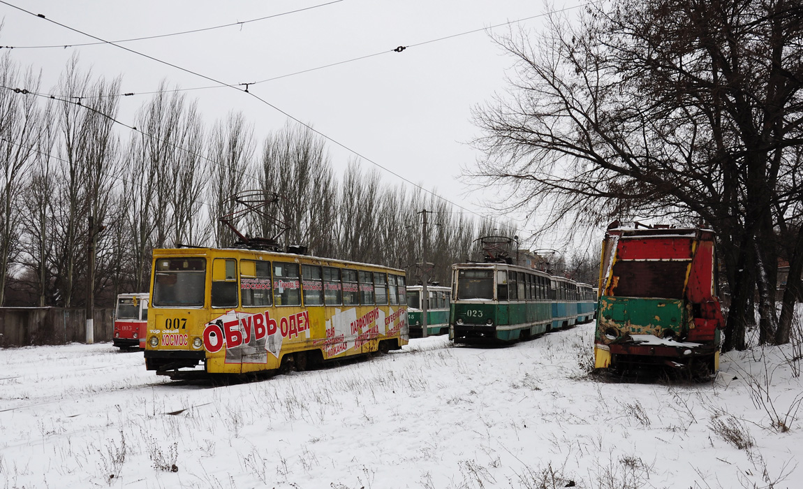 Енакиево, 71-605 (КТМ-5М3) № 007; Енакиево, 71-605 (КТМ-5М3) № 023; Енакиево, 71-605 (КТМ-5М3) № 009