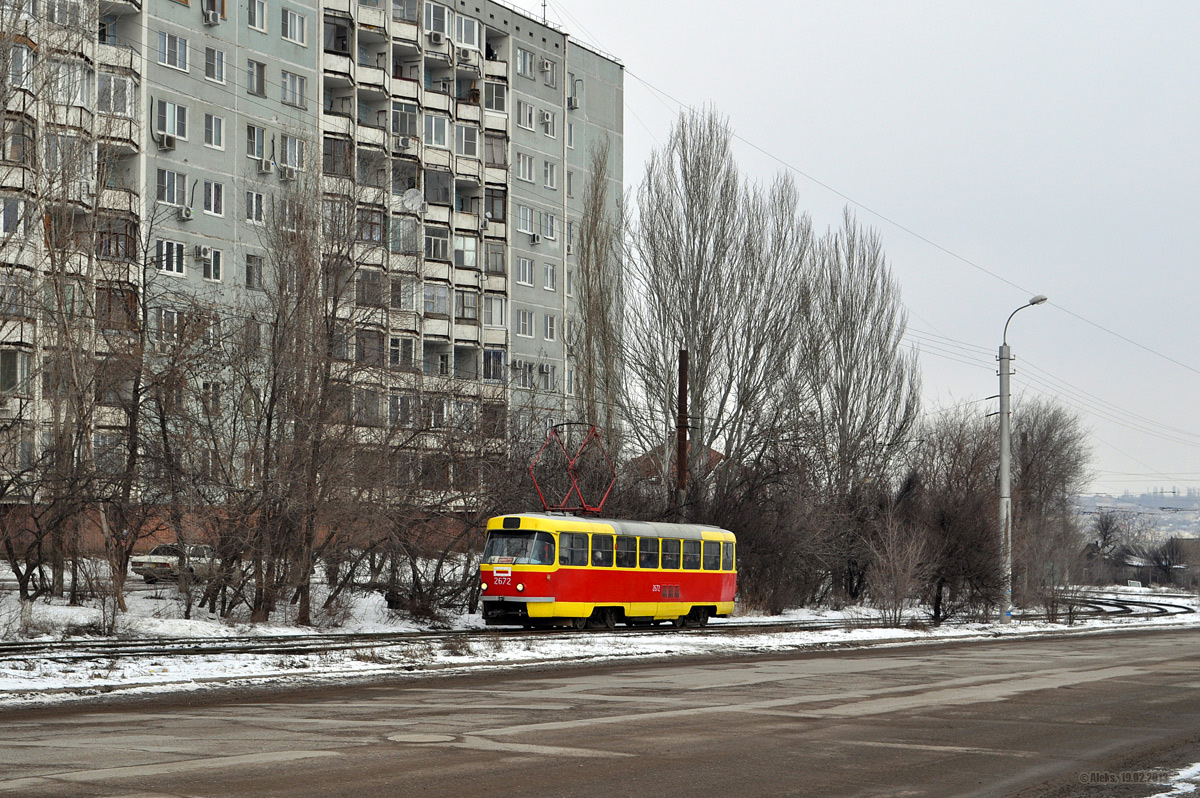Волгоград, Tatra T3SU (двухдверная) № 2672