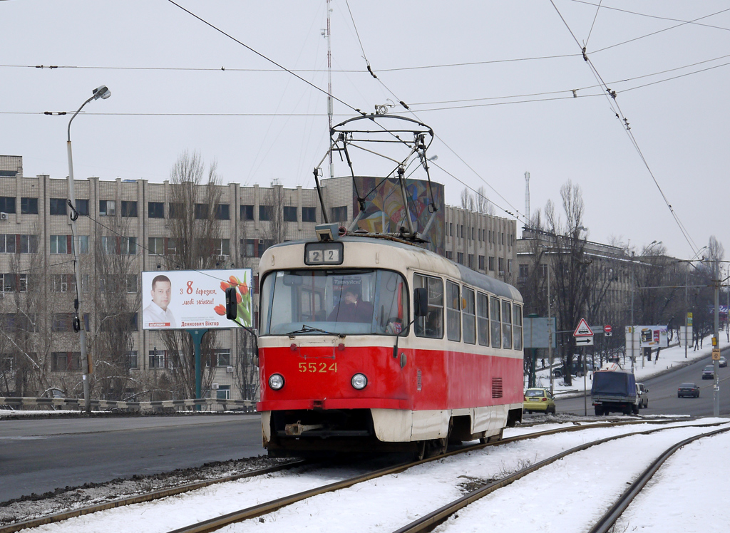 Киев, Tatra T3SU № 5524