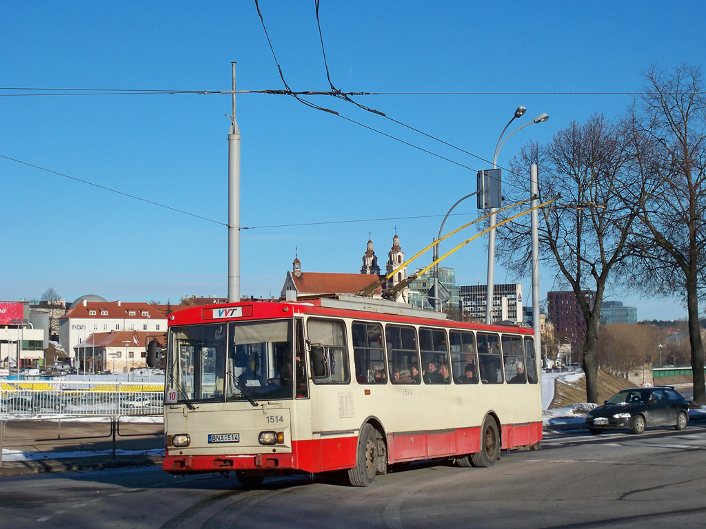 Вильнюс, Škoda 14Tr02/6 № 1514