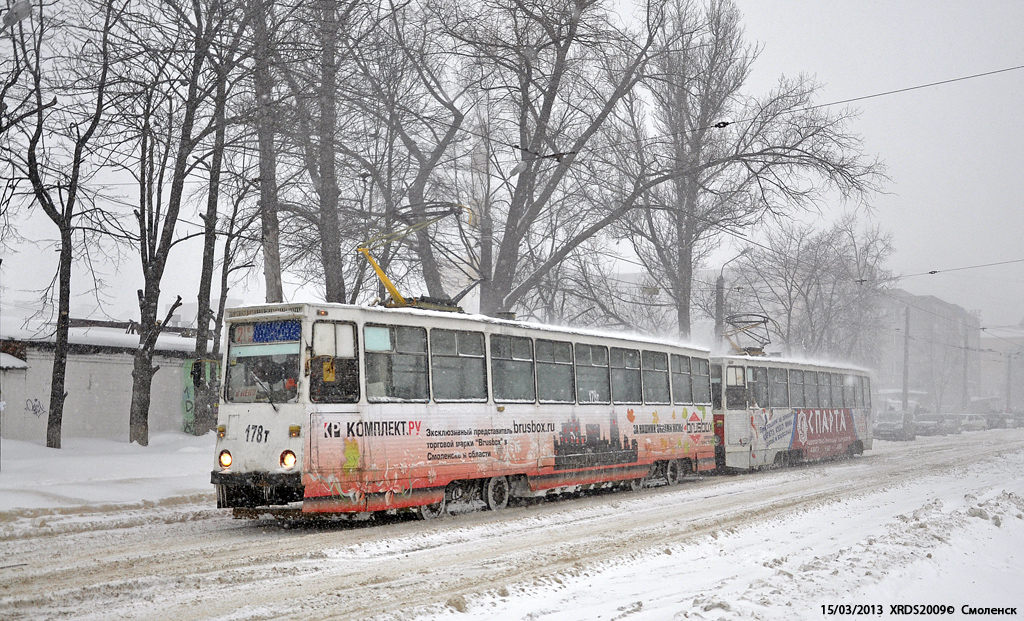 Смоленск, 71-605 (КТМ-5М3) № 178; Смоленск — Снегопад. 15 марта 2013