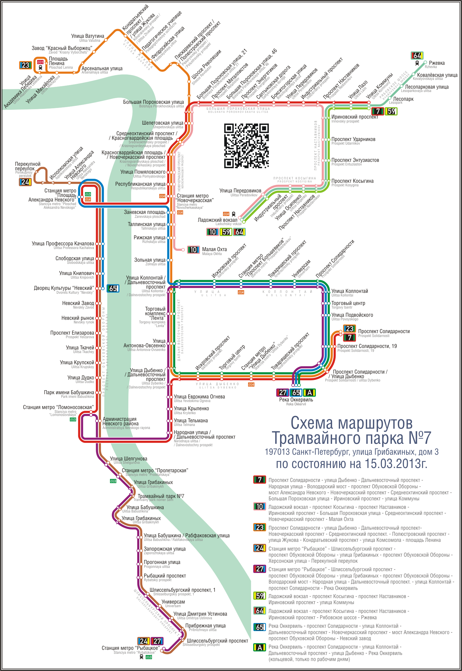 St Petersburg — Individual Route Maps