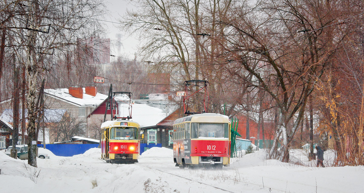 Izsevszk, Tatra T3SU mod. Izhevsk — 1011; Izsevszk, Tatra T3SU mod. Izhevsk — 1012