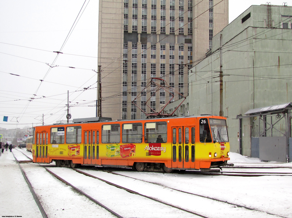 Екатеринбург, Tatra T6B5SU № 734