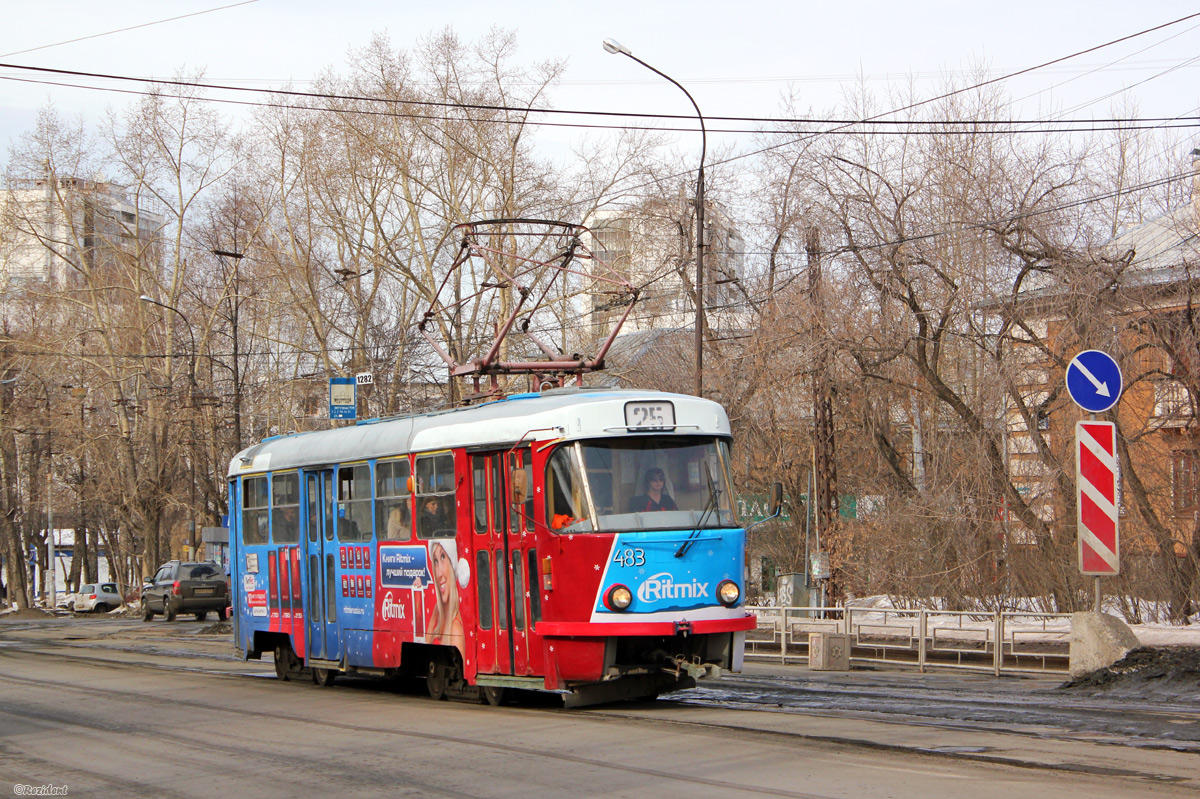 Jekaterinburg, Tatra T3SU (2-door) № 483