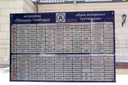 Kazany — Route and station signs