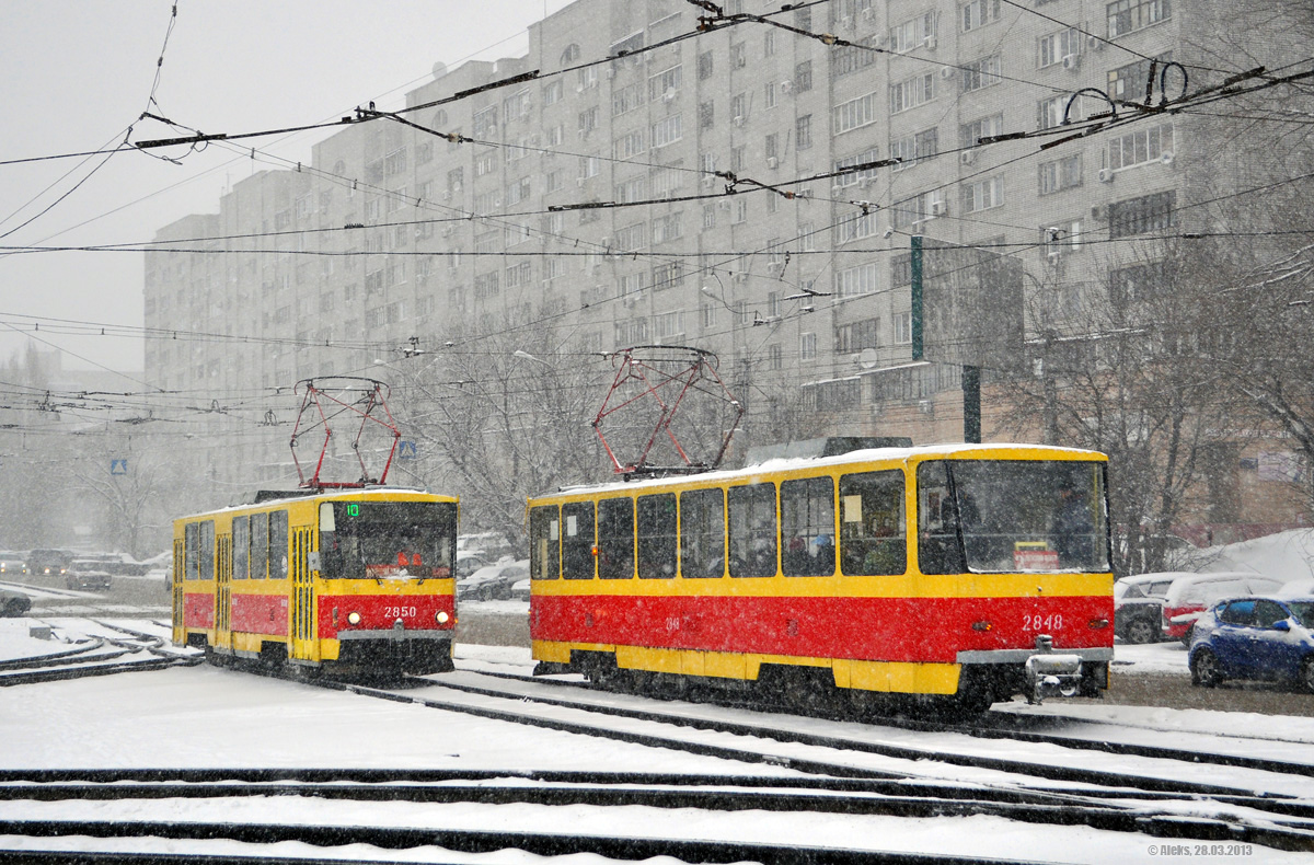 Волгоград, Tatra T6B5SU № 2848; Волгоград, Tatra T6B5SU № 2850 Волгоград, Tatra T6B5SU № 2848; Волгоград, Tatra T6B5SU № 2850