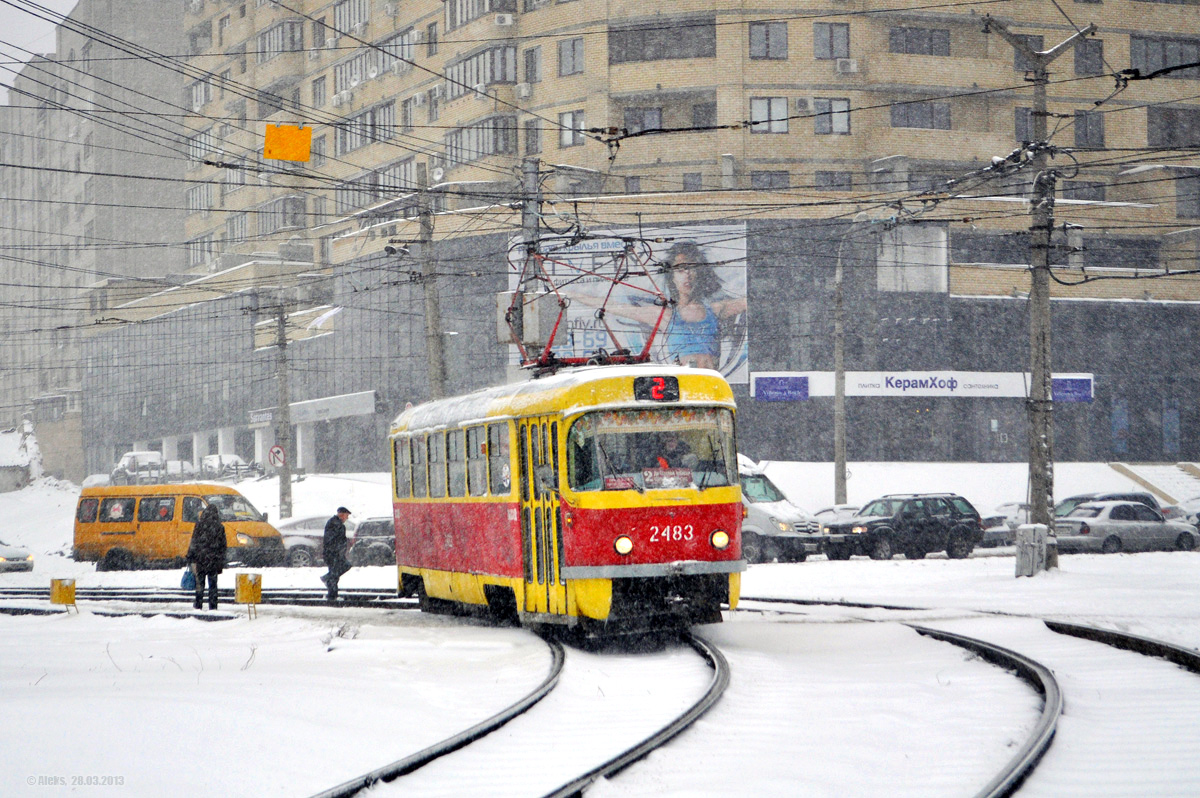 Волгоград, Tatra T3SU (двухдверная) № 2483