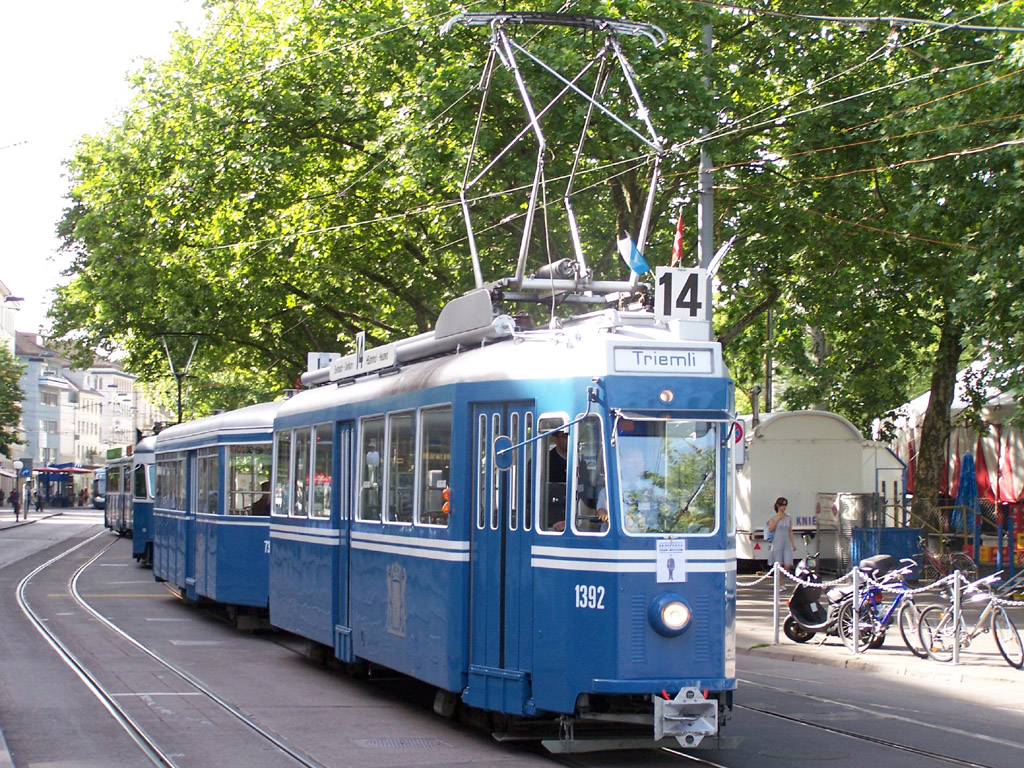 Цюрих, SWS/MFO Ce 4/4 "Kurbeli" № 1392; Цюрих — 40-летие клуба TMZ, открытие музея Burgwies