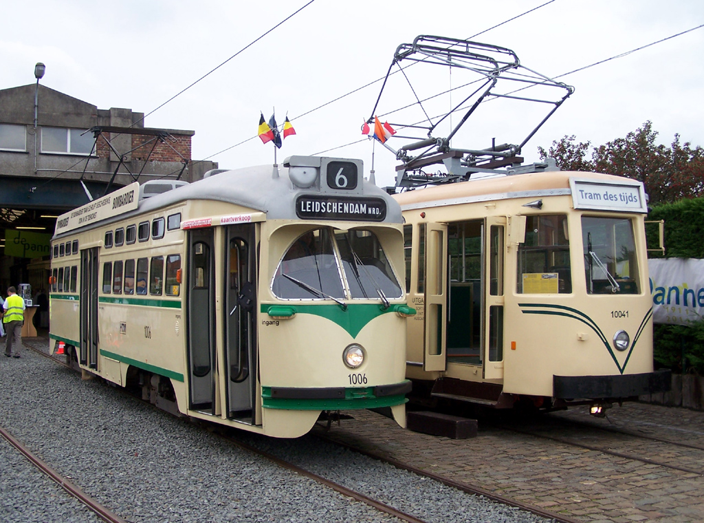 Küstenstraßenbahn, BN PCC Nr. 1006; Küstenstraßenbahn, SNCV SO motor car Nr. 10041