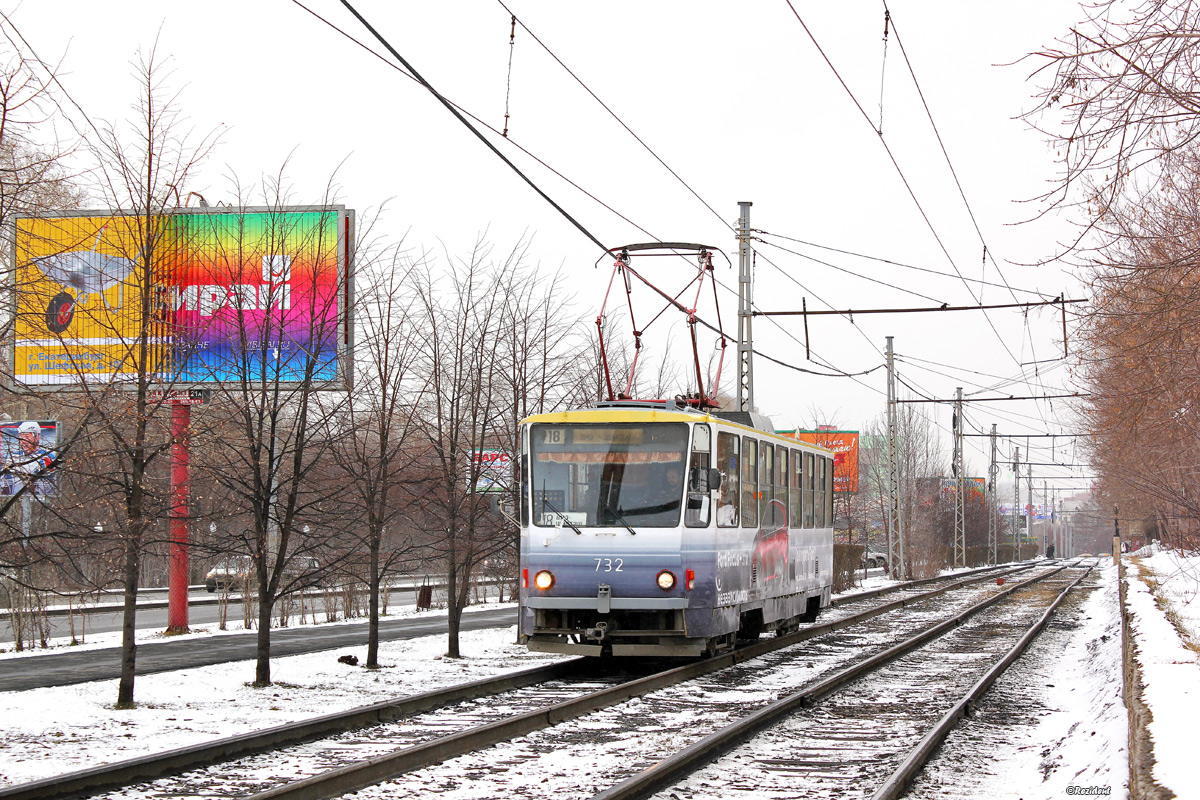 Екатеринбург, Tatra T6B5SU № 732