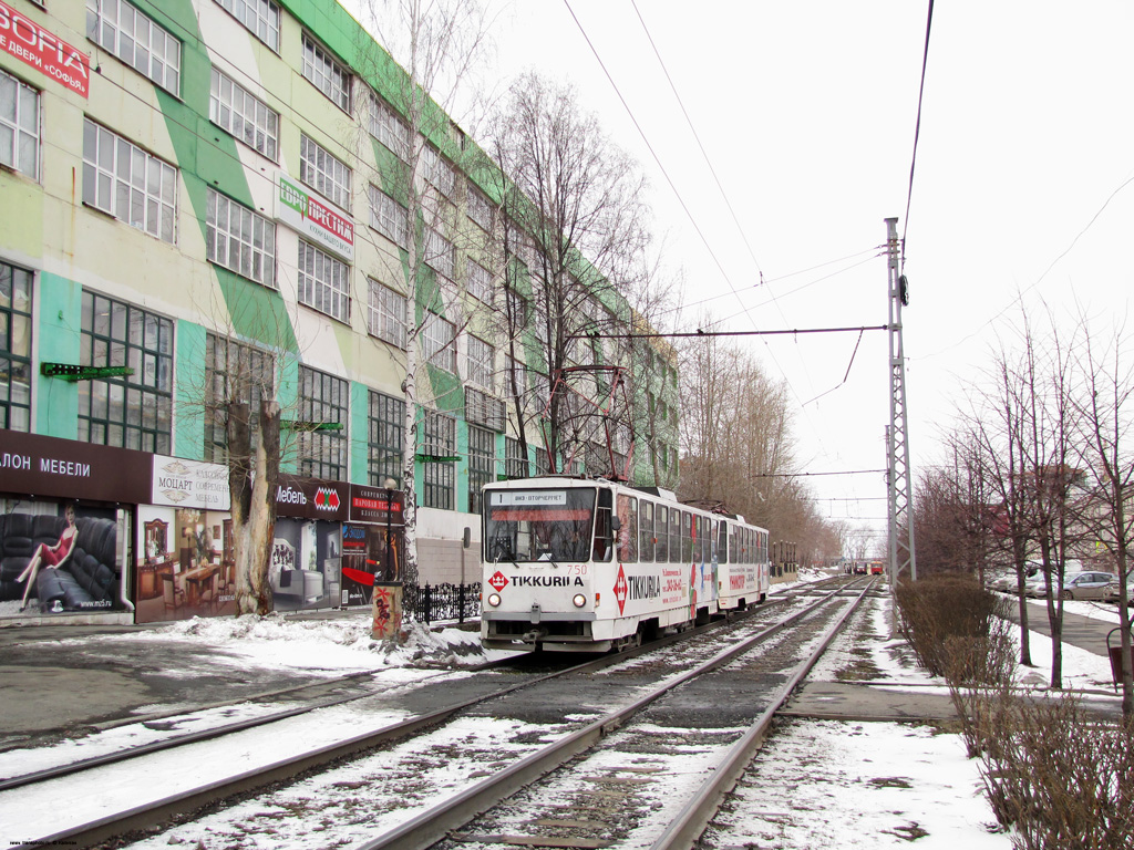 Екатеринбург, Tatra T6B5SU № 750