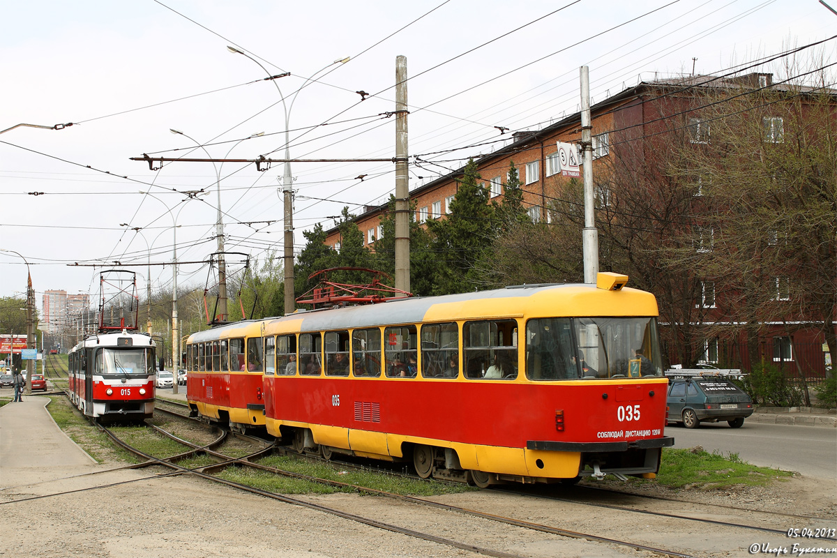 Краснодар, Tatra T3SU КВР ТРЗ № 015; Краснодар, Tatra T3SU № 035