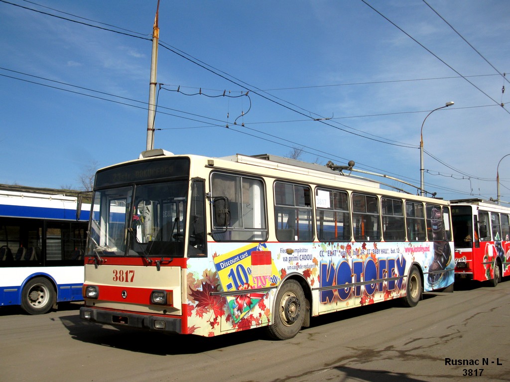 Кишинів, Škoda 14TrDT/6M № 3817; Кишинів — Конечные станции и диспетчерские Кишинів, Škoda 14TrDT/6M № 3817; Кишинів — Конечные станции и диспетчерские