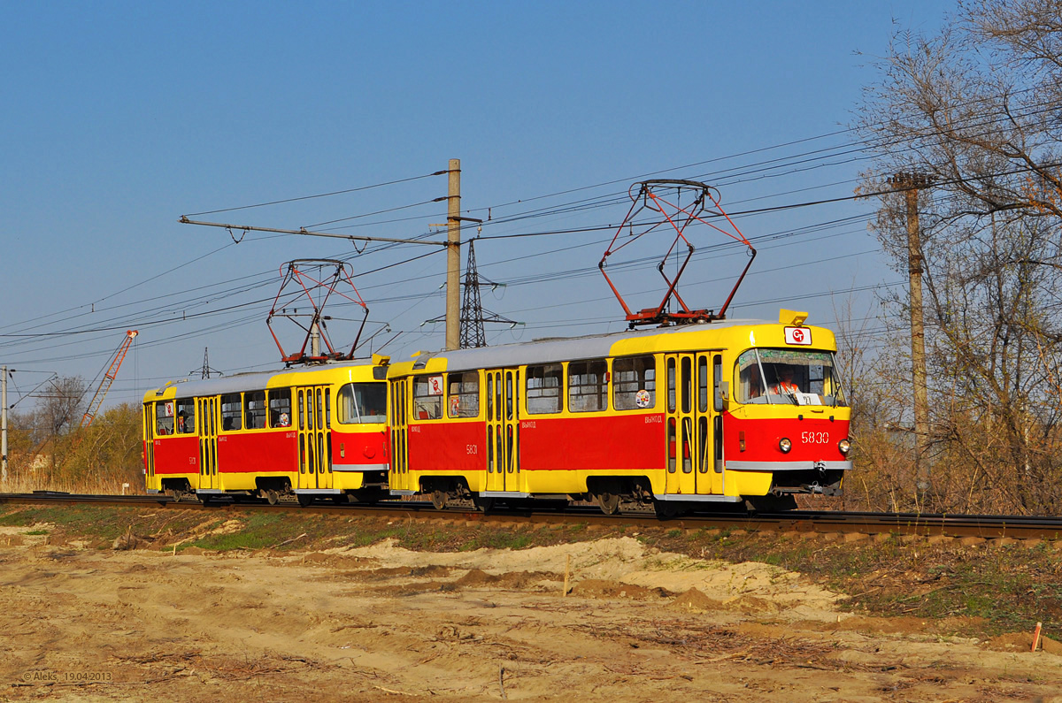 Волгоград, Tatra T3SU № 5830; Волгоград, Tatra T3SU № 5831