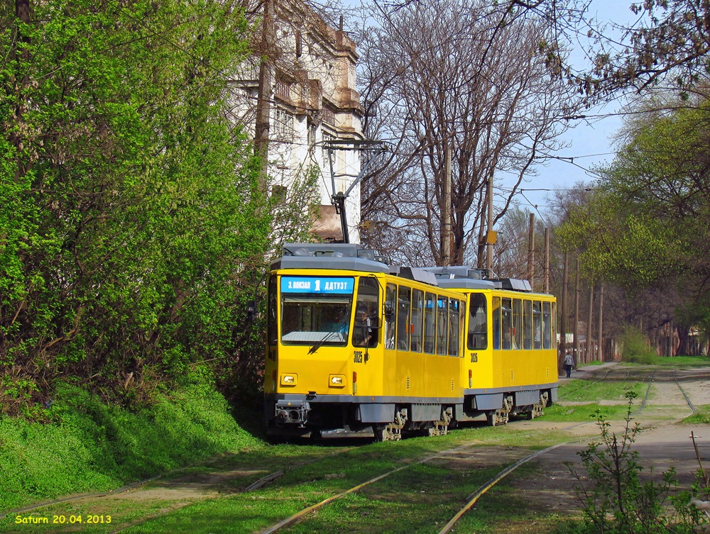 Днепр, Tatra T6A2M № 3025; Днепр — Прогулка на Tatra-T6A2M 20 апреля 2013