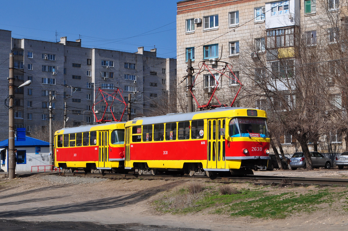Волгоград, Tatra T3SU (двухдверная) № 2630; Волгоград, Tatra T3SU (двухдверная) № 2629
