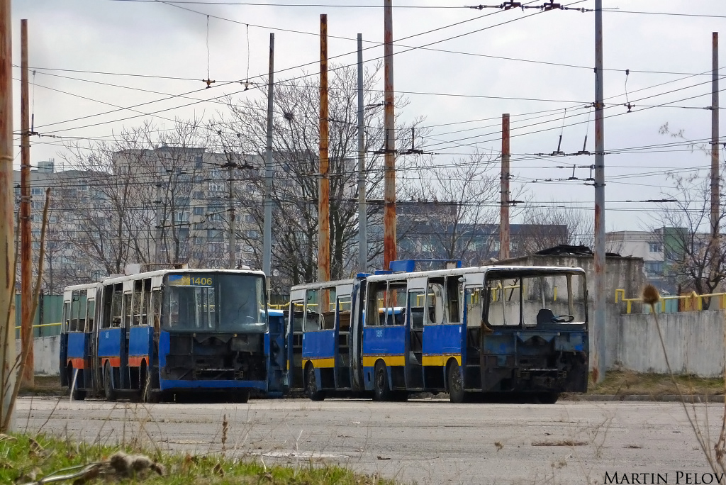 София, Ikarus 280.92 № 1406; София, Ikarus 280.92 № 1505; София — Бракуване на тролейбуси — Ikarus 280.92