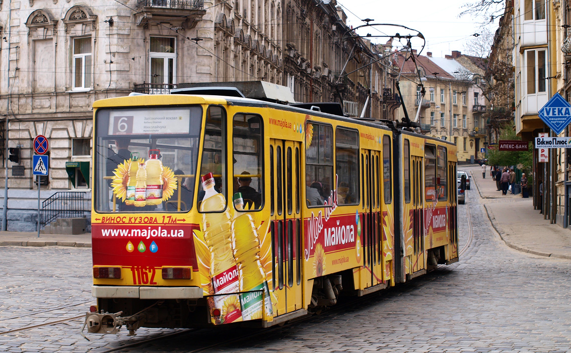 Львов, Tatra KT4D № 1162