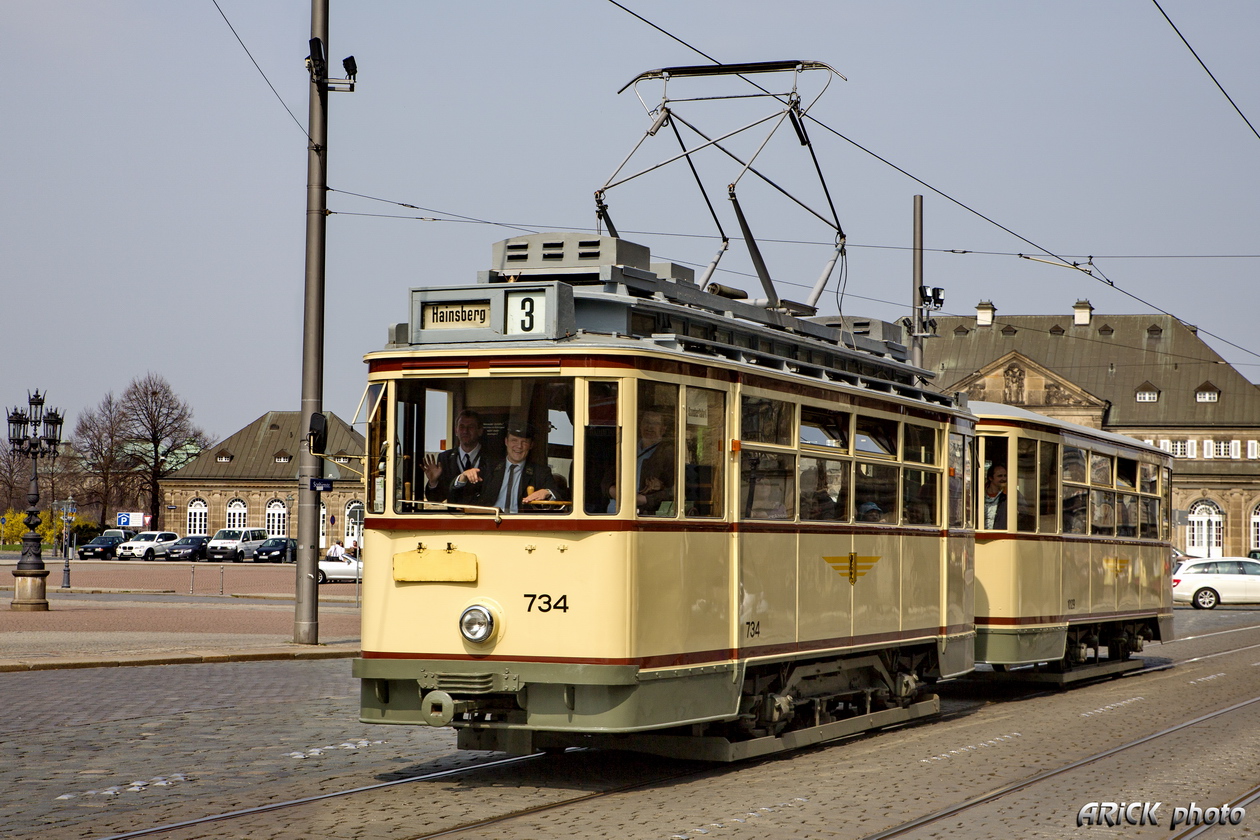 Dresden, Busch 2-axle motor car № 734 (201 305)