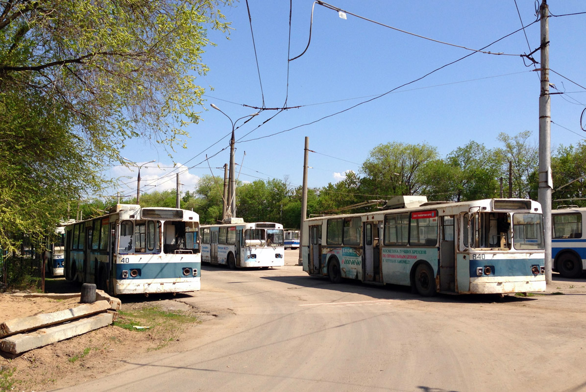Samara, ZiU-682V-012 [V0A] nr. 40; Samara, ZiU-682V [V00] nr. 840; Samara — Trolleybus depot # 2