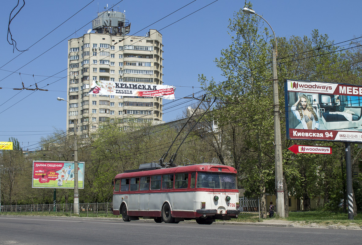 Крымский троллейбус, Škoda 9TrH27 № 7706