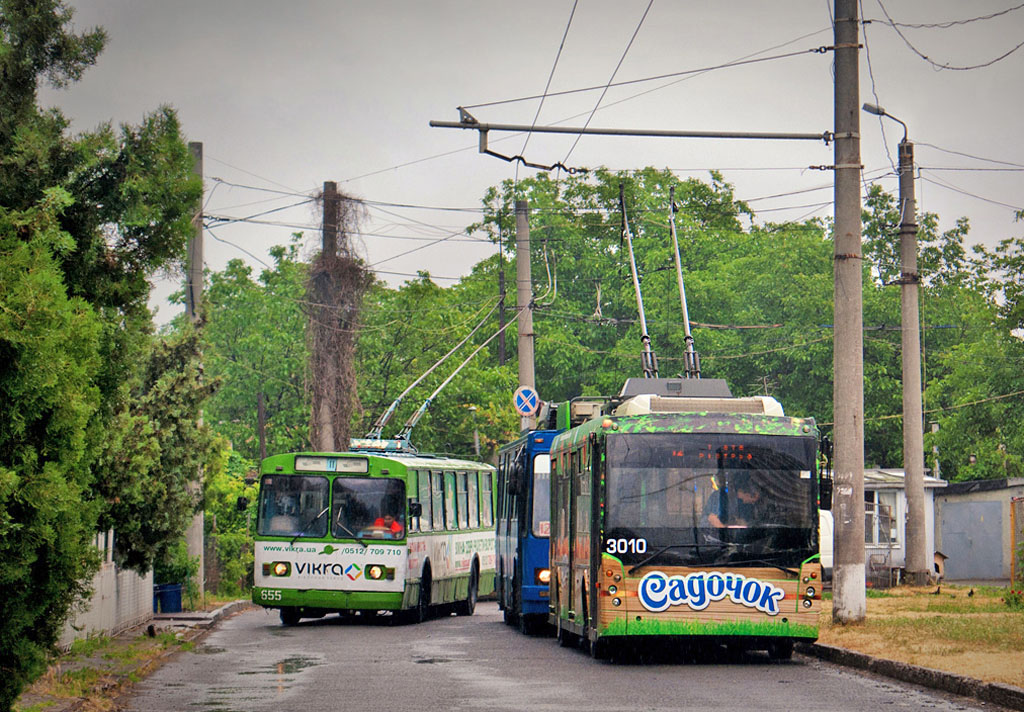 Odessa, ZiU-682V-012 [V0A] N°. 655; Odessa, Trolza-5265.00 “Megapolis” N°. 3010