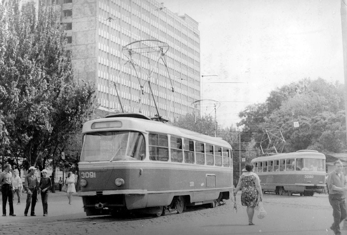 Одесса, Tatra T3SU (двухдверная) № 3091; Одесса, Tatra T3SU (двухдверная) № 3080