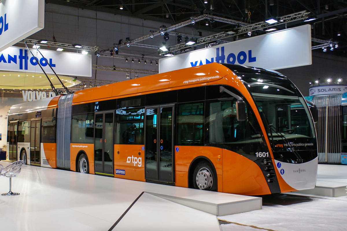 Женева, Van Hool Exqui.City 18 № 1601; Женева — UITP Geneva 2013