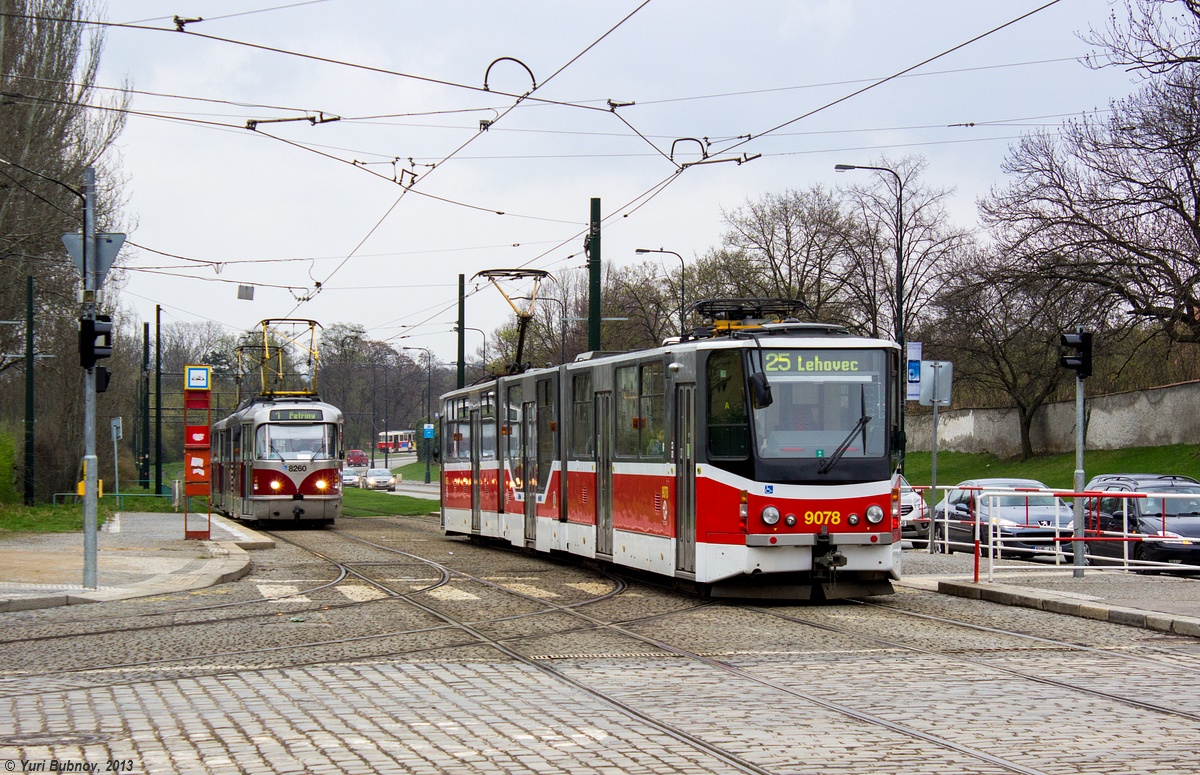 Prague, Tatra KT8D5R.N2P # 9078; Prague, Tatra T3R.PLF # 8260 Prague, Tatra KT8D5R.N2P # 9078; Prague, Tatra T3R.PLF # 8260