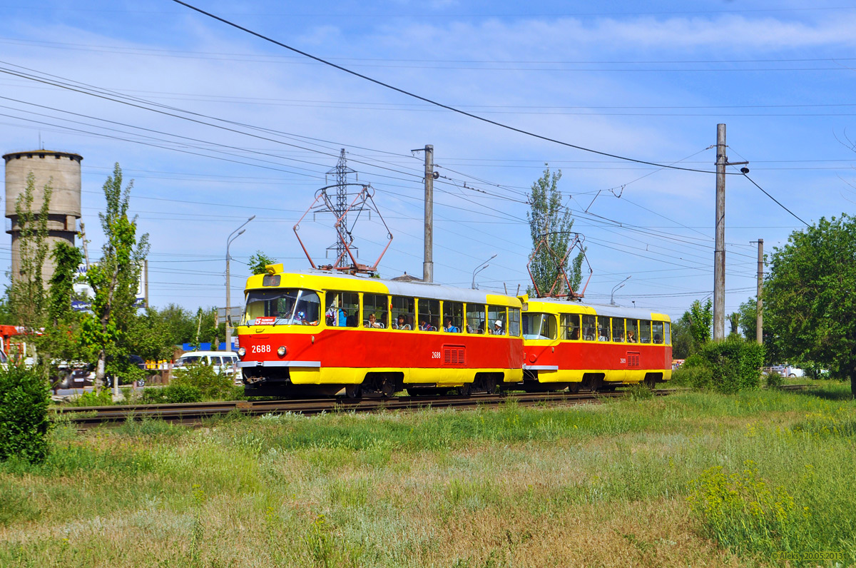 Волгоград, Tatra T3SU (двухдверная) № 2688; Волгоград, Tatra T3SU (двухдверная) № 2689