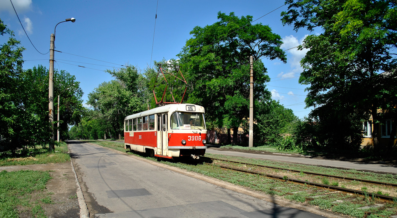 Донецк, Tatra T3SU (двухдверная) № 3906 Донецк, Tatra T3SU (двухдверная) № 3906