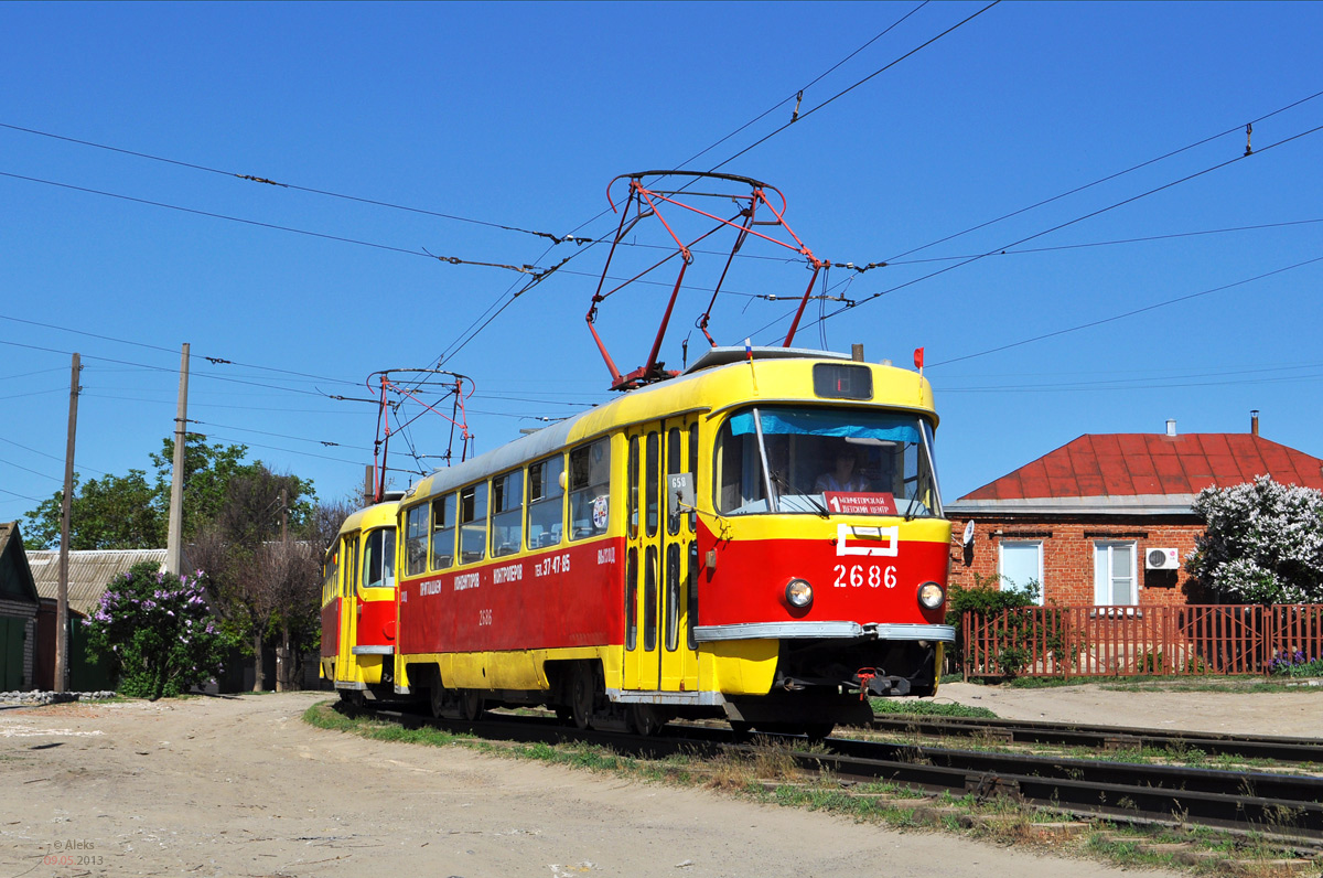Волгоград, Tatra T3SU (двухдверная) № 2686; Волгоград, Tatra T3SU (двухдверная) № 2687