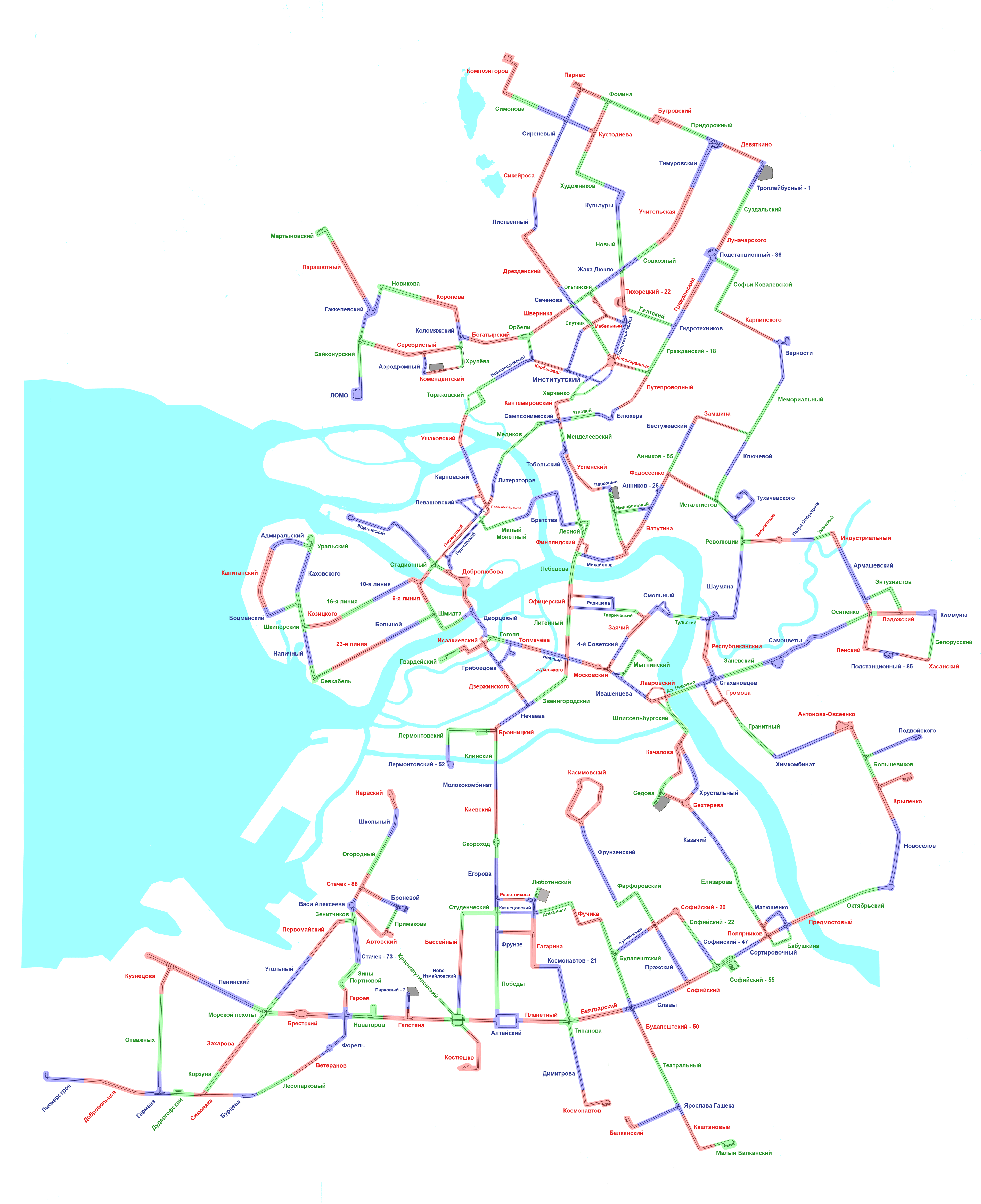 Санкт-Петербург — Общегородские схемы