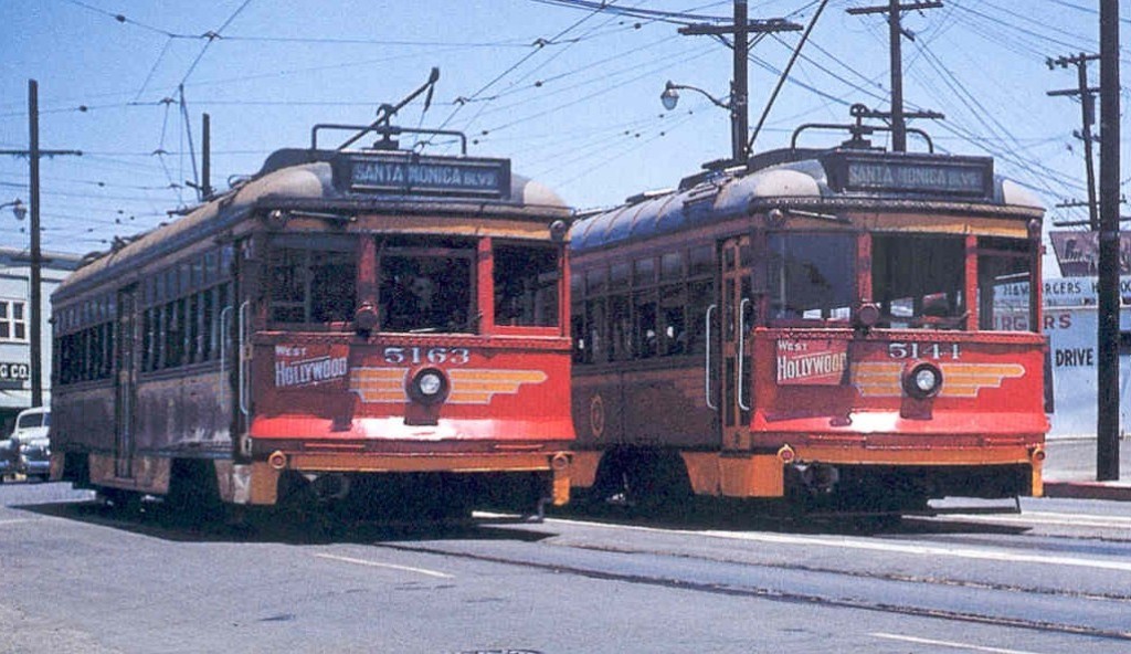 Los Angeles, St. Louis Hollywood car Br. 5144; Los Angeles, Brill "Hollywood car" Br. 5163 Los Angeles, St. Louis Hollywood car Br. 5144; Los Angeles, Brill "Hollywood car" Br. 5163