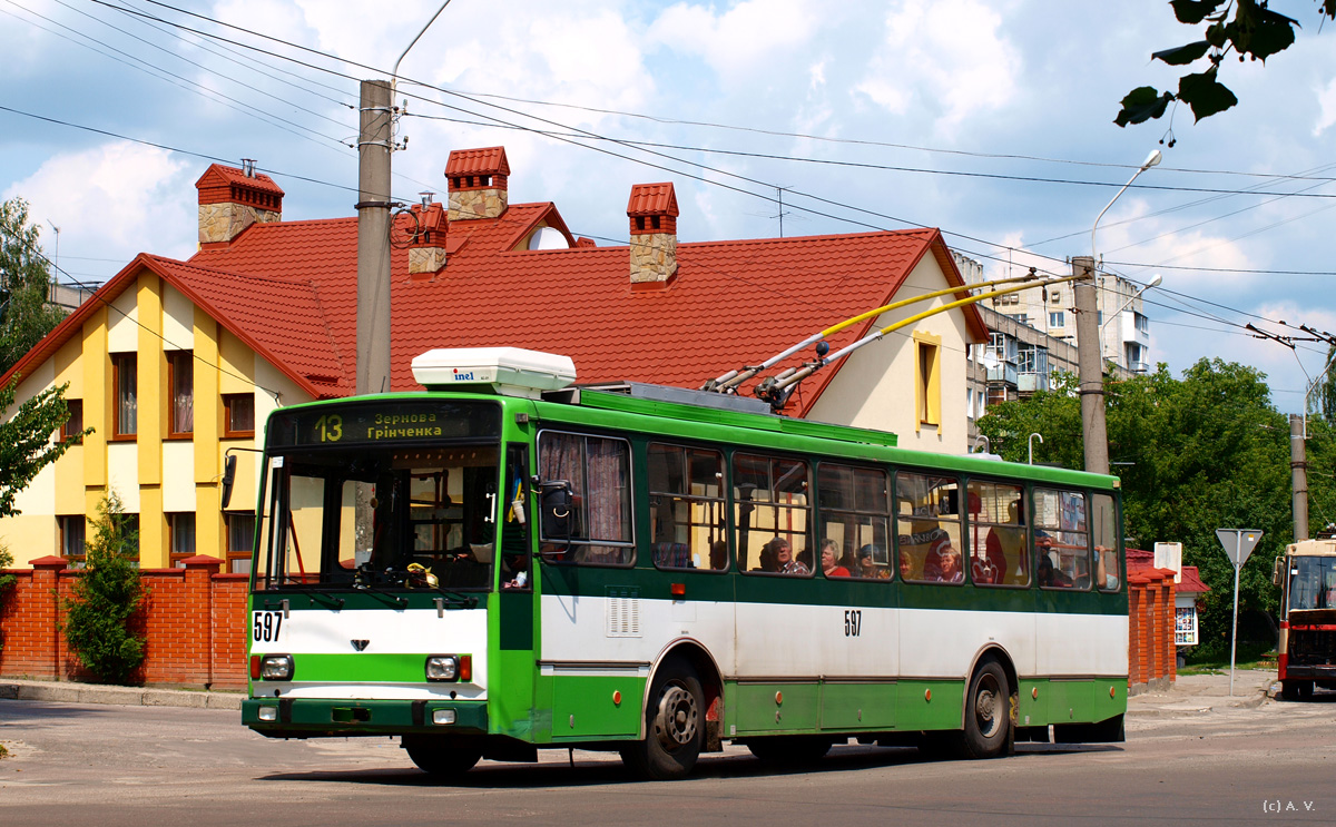 Львов, Škoda 14TrM № 597