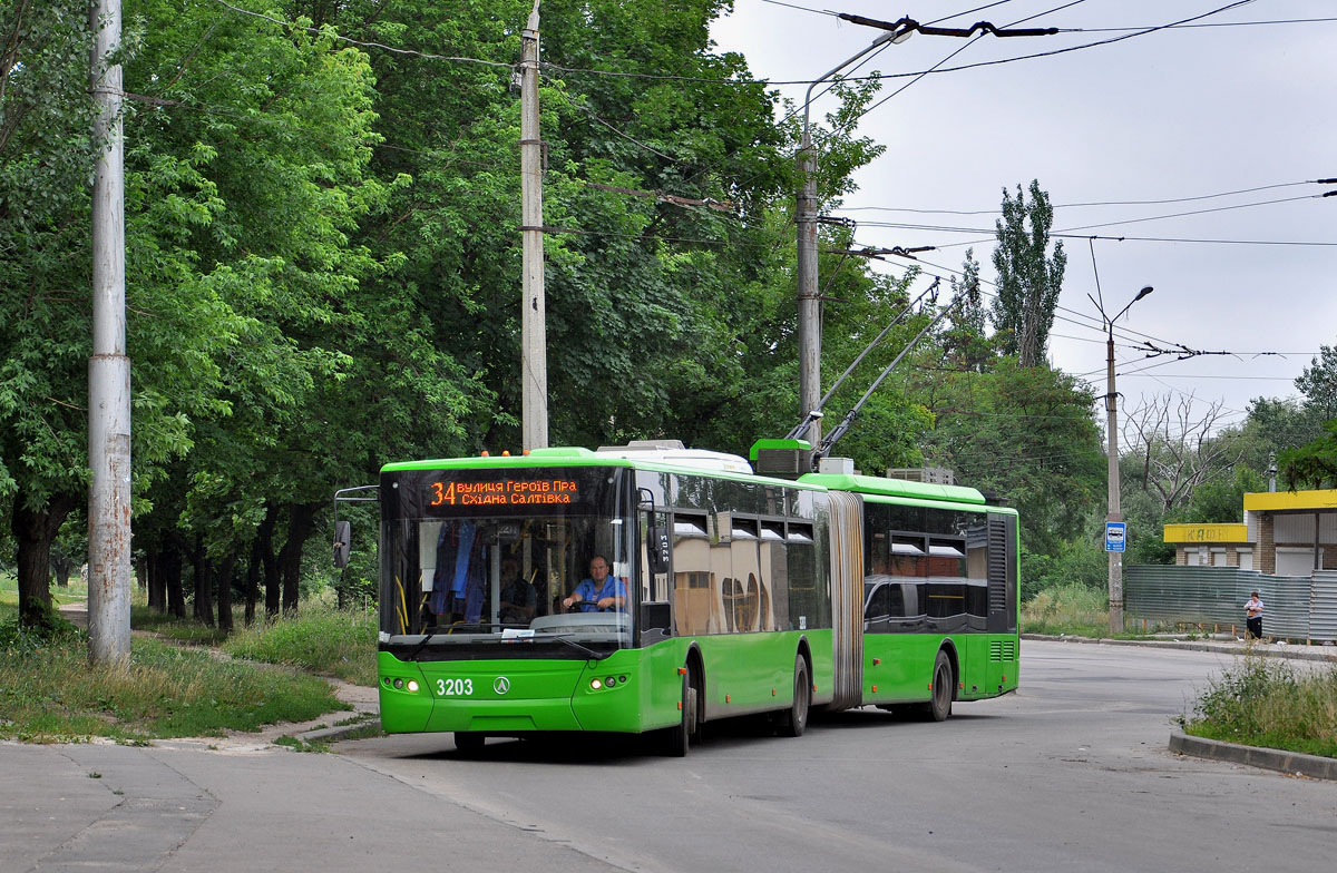 Харьков, ЛАЗ E301D1 № 3203; Харьков — Конечные станции Харьков, ЛАЗ E301D1 № 3203; Харьков — Конечные станции