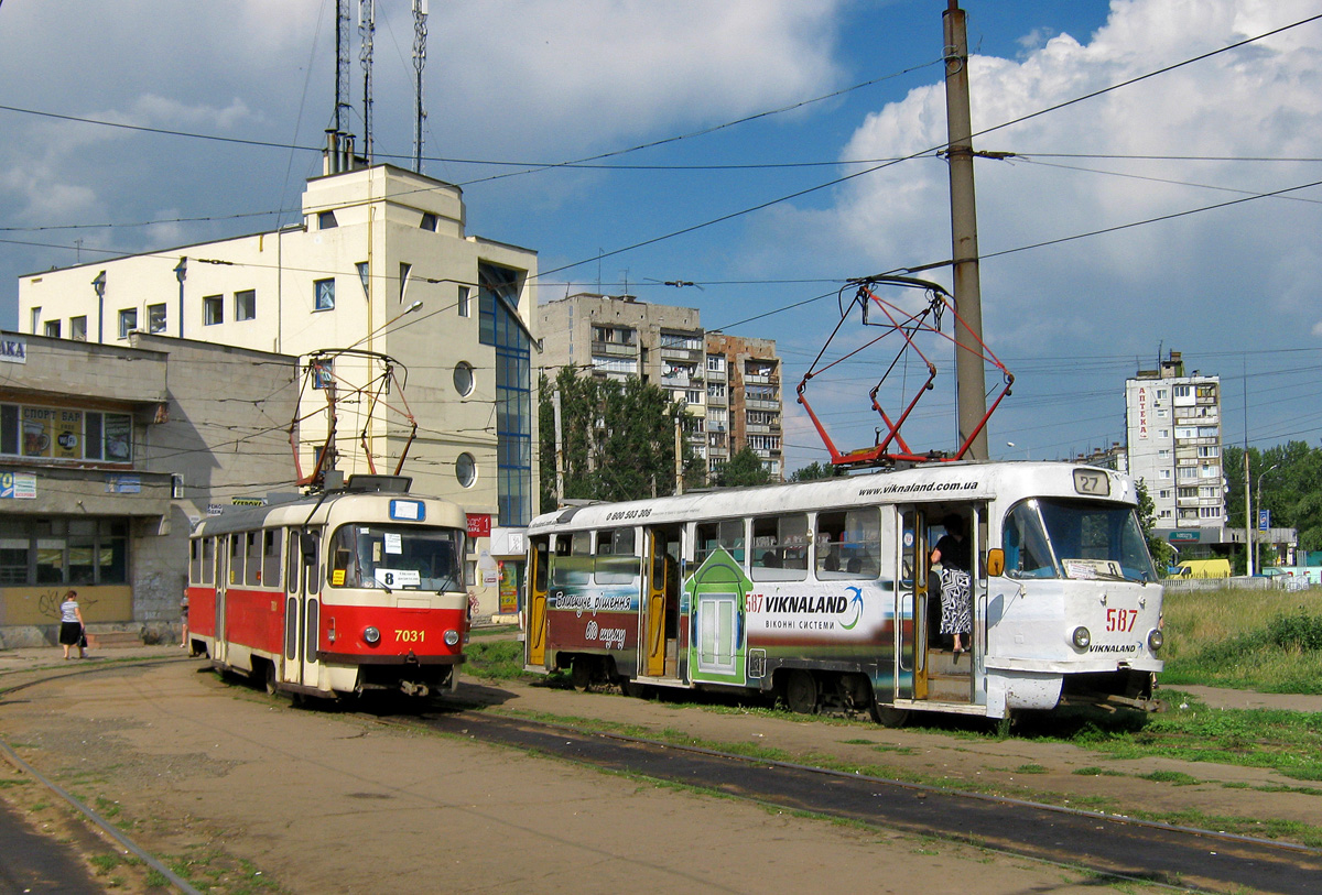 Харьков, Tatra T3SU № 587; Харьков, Tatra T3SUCS № 7031