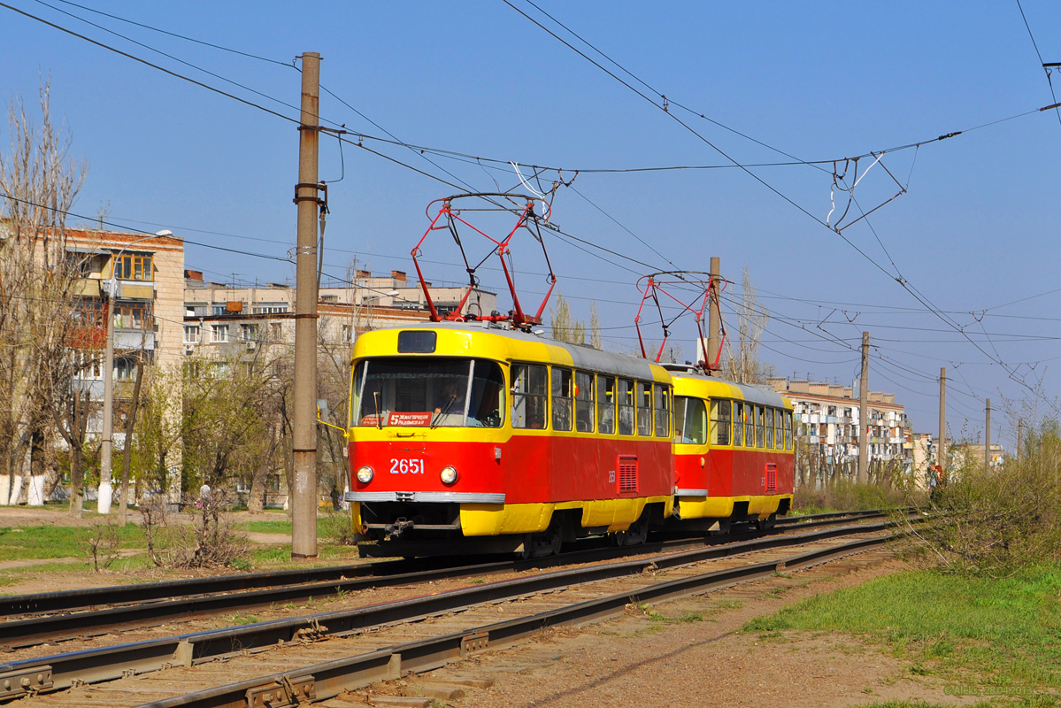 Волгоград, Tatra T3SU (двухдверная) № 2651; Волгоград, Tatra T3SU (двухдверная) № 2637