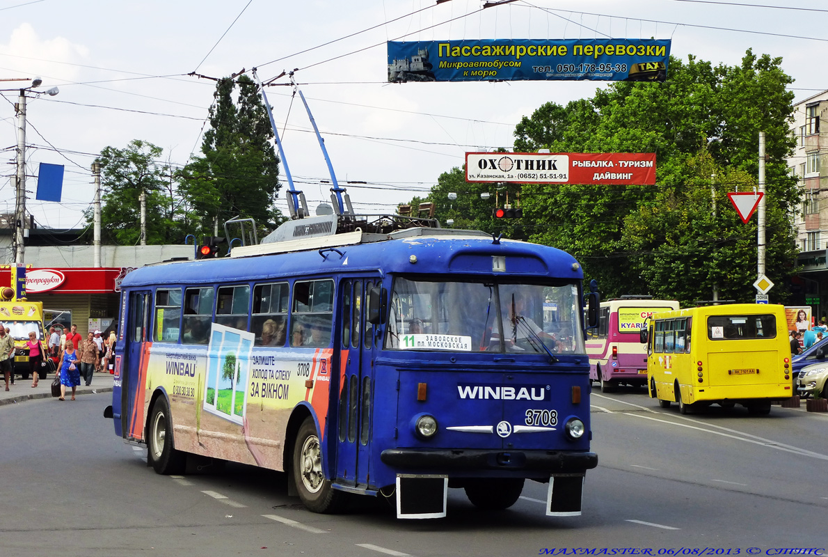 Крымский троллейбус, Škoda 9TrH27 № 3708